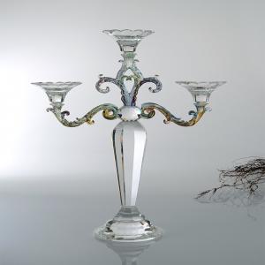 390*540mm Home Decor Crystal Candle Holder Tall Crystal Candelabra