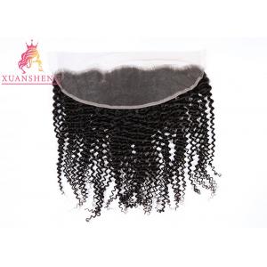China Ear To Ear 13x4 Lace Frontal  Lace Human Hair , Brazilian Deep Curly Virgin Hair supplier