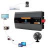 Inversor de energía solar de onda sinusoidal pura de 3KW 24V 220V para sistemas aislados de la red, con enchufe EU