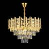 China Wholesale   Retractable Crystal Chandelier Ceiling Fan With Light And Remote Control wholesale