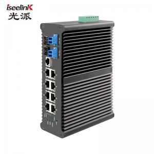 10/100/1000Mbps Managed 10port Industrial Fiber Bypass Switch for protection