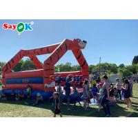 Outdoor Red Inflatable Bouncer / Inflatable Trampoline Logo  Printed