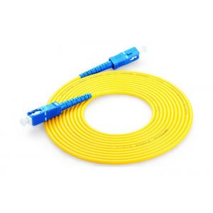 China Single Mode Fiber Optic Patch Cord Sc Sc , Fiber Optic Jumper Yellow Color,outdoor fiber cable supplier