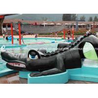 China Small Fiberglass Water Pool Slides For Kids , Water Park Equipment Crocodile Slide on sale