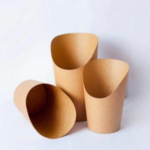 China 12oz 16oz Waffle Recyclable Paper Cups , Compostable Paper Cups Food Grade Ink supplier