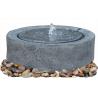 China Traditional Black Marble Cast Stone Fountains Outdoor In Magnesia Material wholesale