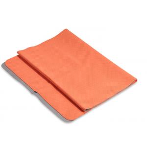 Orange Yoga Mat Cover Towel , Lightweight Skidless Yoga Mat Towel Soft Feeling