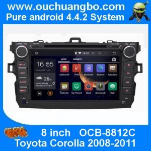China Ouchuangbo Car DVD Stereo System for Toyota Corolla 2008-2011 Android 4.4 3G Wifi BT Audio supplier