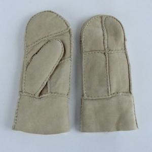 Custom Leather Shearling Gloves Hand Sewing Sheepskin Lined Shearling Gloves