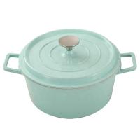 China Amazon TOP Seller Kitchen Cookware Round Aluminium Enamel Pot Crock Pot Soup Pots For Cooking on sale