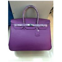 China high quality 40cm purple lychee cowhide handbags women luxury designer handbags brand name handbag L-RB5-2 on sale