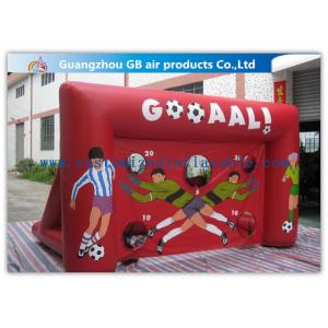 China Red Funny Boys Inflatable Football Game / Inflatable Sports Arena For Ball Shooting supplier
