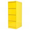 4 Drawer Metal Filing Cabinet Flat Packed Structure Powder Coating Finish