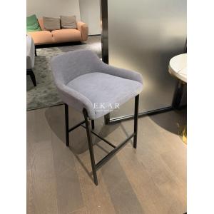 China Modern Fabric Upholstery High Metal Bar Chair supplier