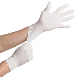 China Dustless Latex Free White Disposable Vinyl Gloves supplier