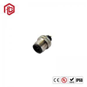 M12 4 Pin Aviation Cable Connector For Pcb Board Metal Connector Plug+Socket Coupler