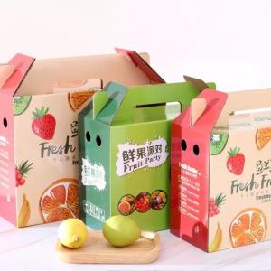 Vegetable Cardboard Packing Boxes Custom Printing Shipping Carton Boxes For Fruit