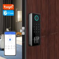 China Smart Deadbolt Fingerprint Office Door Lock Digital Code Tuya TTLock Remote Access on sale