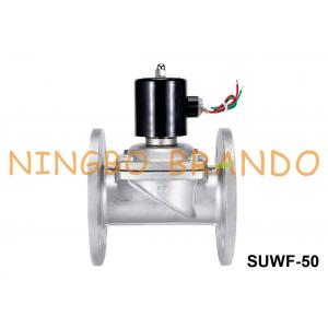 SUWF-50 Stainless Steel Flanged Solenoid Valve 2'' DN50 24VDC 220VAC