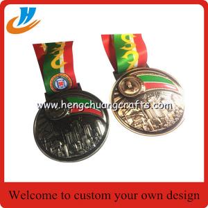 China 3D medals,metal medals zinc alloy die cast,antique brass and copper plated medals supplier