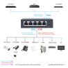 4 гаван порт 1x10/100mbps переключателя 4x10/100mbps POE переключателя 100M Poe poe ВВЕРХ ПО порту связи для камеры IP