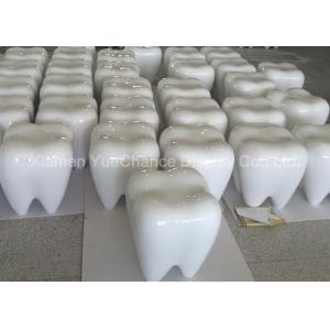 Custom Teeth Shape Fiberglass Furniture White Color Fiberglass Stool Nice Appearance