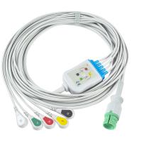 China Promed one-piece ECG Cable and leadwires 14Pin ECG cable 5channel EKG Cable on sale