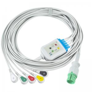 Promed one-piece ECG Cable and leadwires 14Pin ECG cable 5channel EKG Cable