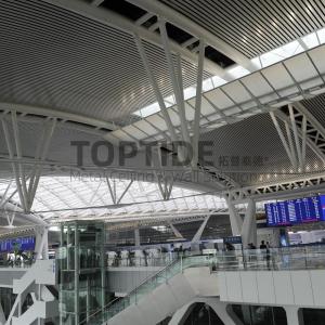 Railway Station Decorative False Aluminum Linear Metal Ceiling U135