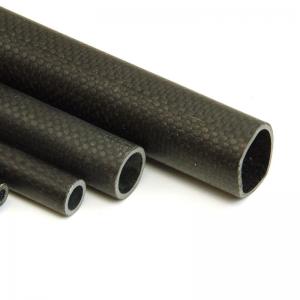 China Fishing 3K Plain Twill Round Solid Carbon Fiber Tube High Strength supplier