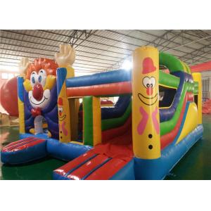 Slide Huge Commercial Bounce House Smiling Face Image Lead Free Strong Struture
