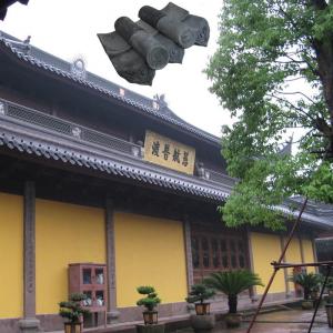 Buddhist Classic Grey Ceramic Roof Tiles 160mm Chinese Temple Shaolin