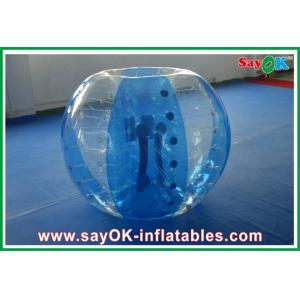 China 0.8mm PVC Inflatable Sports Games , Transparent / Blue Bumper Ball supplier