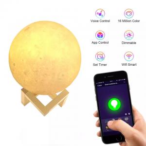 China Glomarket Tuya 3D Printed Moon Lamp Night Light 16 Million Colors Adjustable supplier