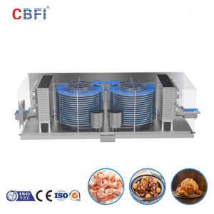 China Freon Refrigeration IQF Spiral Quick Freezer 1000kg Per Hour Food Industry Freezing Machine supplier