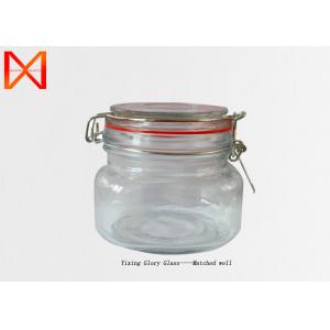 China Customized Decorative Glass Jars , Glass Kitchen Canisters Non Toxic Material supplier
