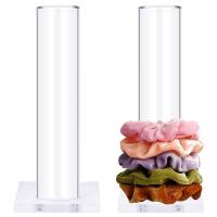 China Clear Acrylic Scrunchie Holder Hair Tie Vanity Shoot Scrunchie Stand 7.6x3.6 on sale
