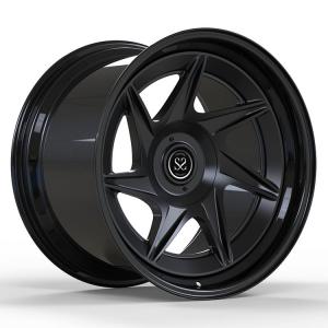 China 20inch 13J Wide Gloss Black 2-PC Forged Aluminum Alloy Rims For Nissan GTR 5x114.3 supplier