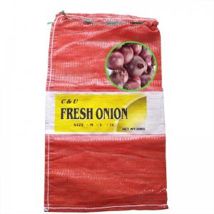 50kg PP Leno Mesh Net Bag for Firewood Eggplant PE Plastic Potato Packing Pouch