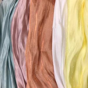Sparking Silky 145cm Polyester Jacquard Fabric Crystal Polka Dot Satin Fabric