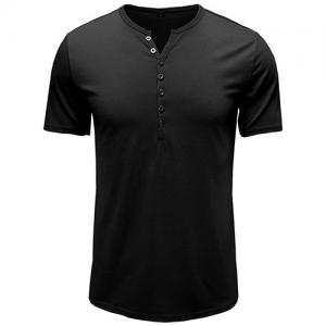 China 2021 Trend Fashionable Solid Short T-Shirt For Men V-Neck T-Shirt For Men supplier