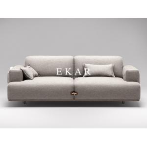 Italian Big Couch Linen Fabric Wide Sofa