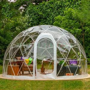 China Customized Logo 2.9m Igloo Dome Tent Transparent PVC For Garden House supplier