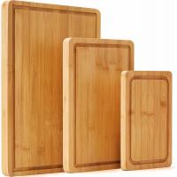 China Natural Environmentally Cutting Bamboo Boards With Groove on sale