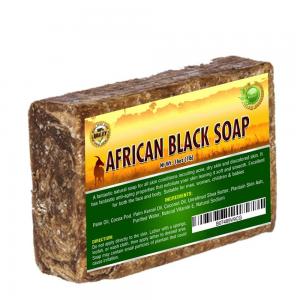 China MSDS 100% Natural Shea Butter Africa Black Bar Soap For Dull Dry Skin supplier