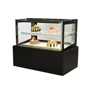 China Straight Glass Door Bread Refrigerated Cake Display Double Layer Air Cooling supplier