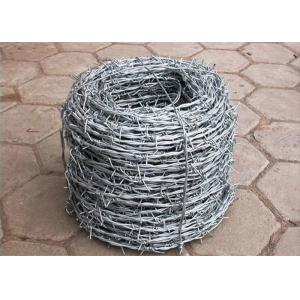 China Galvanized Steel Barbed Wire For Protecting Vineyard 2mm Diameter 15mm Barb supplier