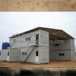 China Galvanized Steel Prefab Container House With Four Flat-packed Cabins Used as Dorm supplier