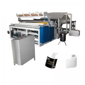 China Embossing Gluing Lamination Kitchen Paper Paper Roll Rewinding Machine 1750mm supplier