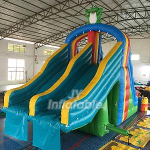 Attractive PVC Inflatable Bouncy Slide Outdoor Mini Size Frog Inflatable Playground Slide